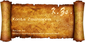 Konta Zsuzsanna névjegykártya